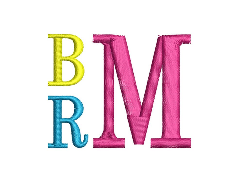 Boys Stacked Monogram Embroidery Design Monogram Font Etsy