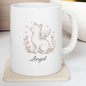 Angel Cat Personalizable Ceramic Mug image 2