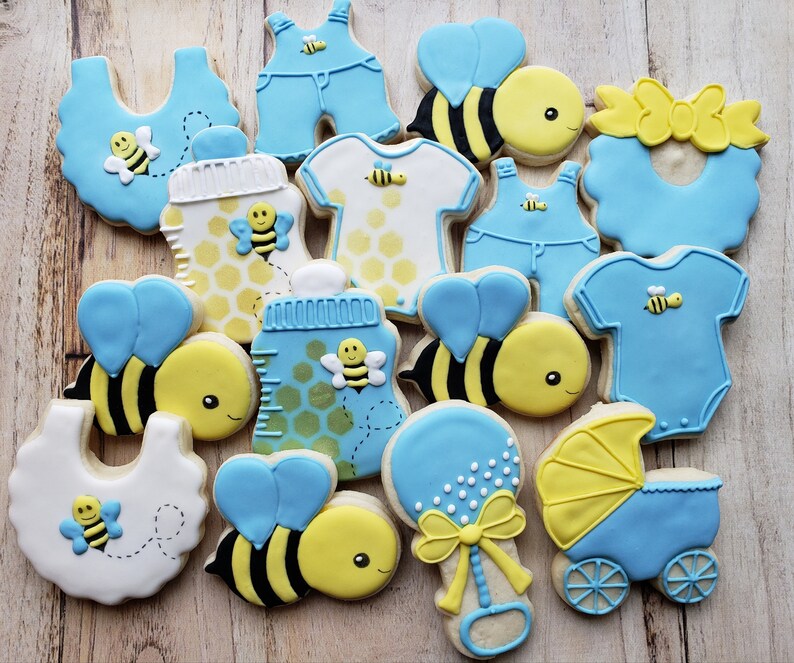 Bumble Bee Baby Shower Cookies Etsy