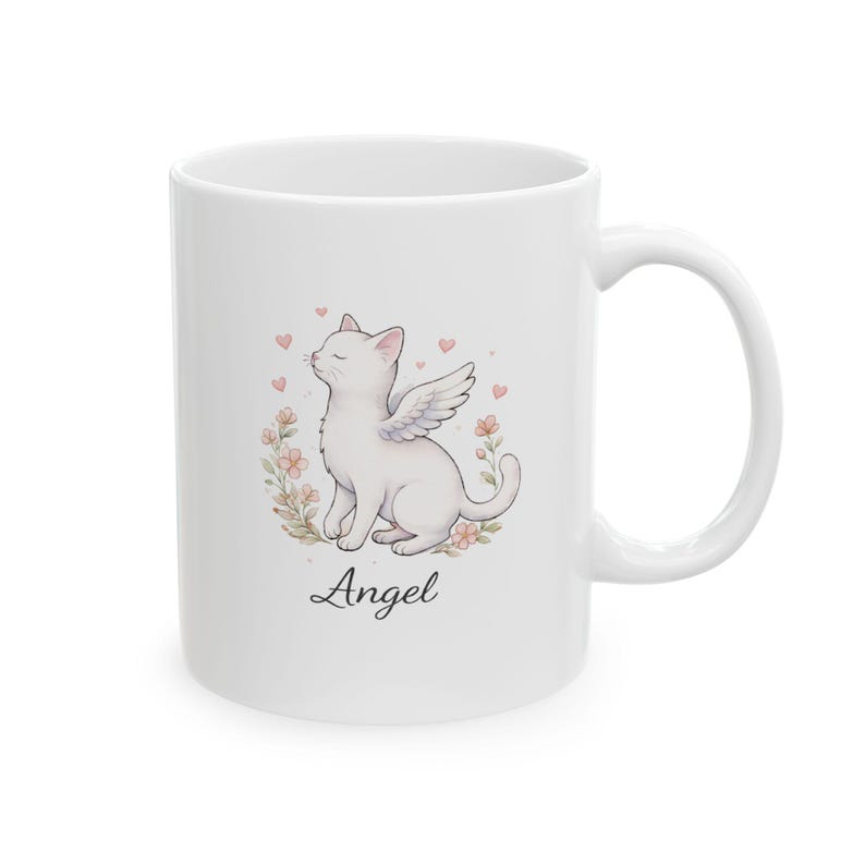 Angel Cat Personalizable Ceramic Mug image 5