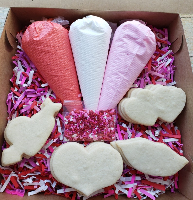 Valentine S Day Cookie Decorating Kit Etsy