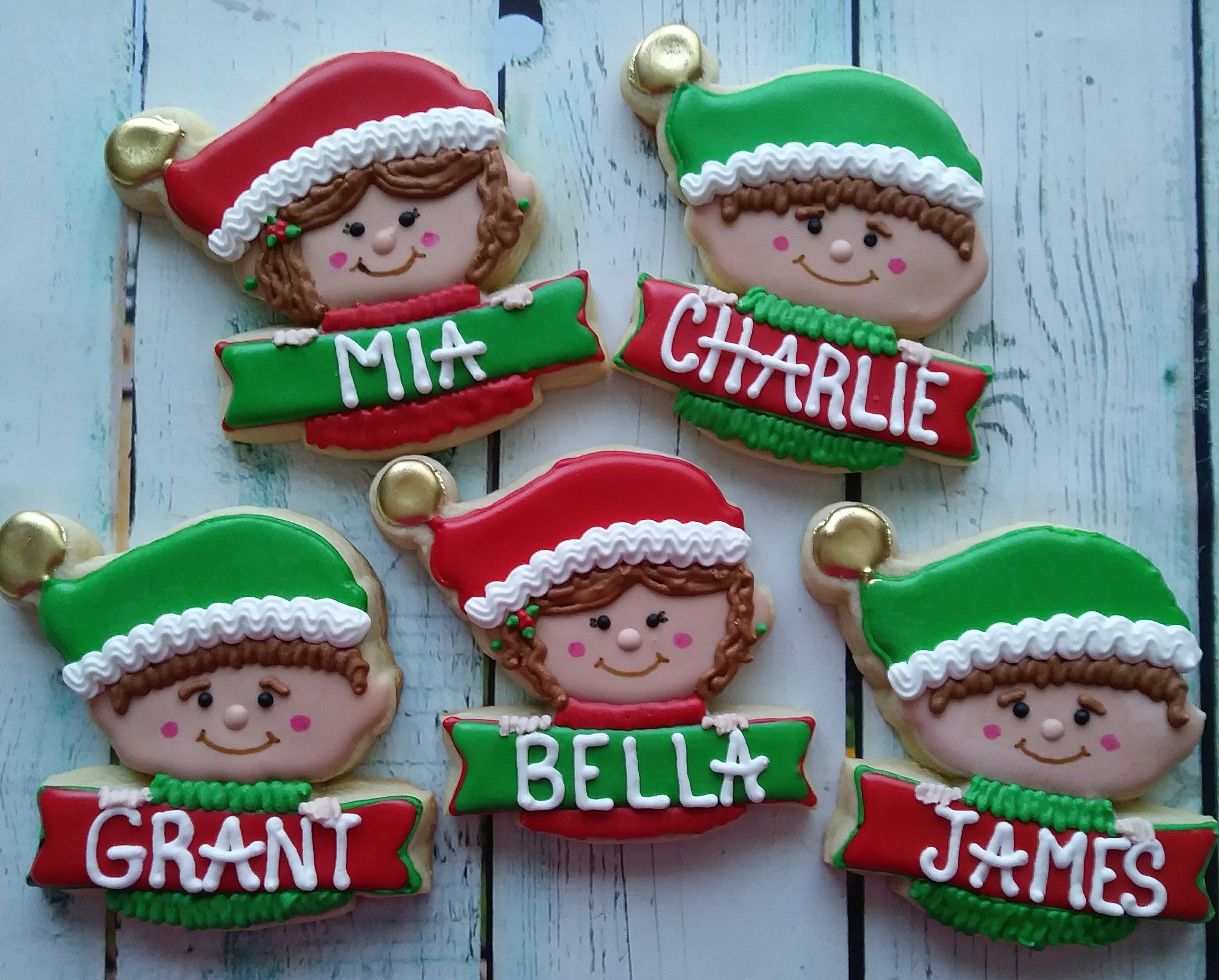 Personalized Christmas Elf Sugar Cookies Etsy