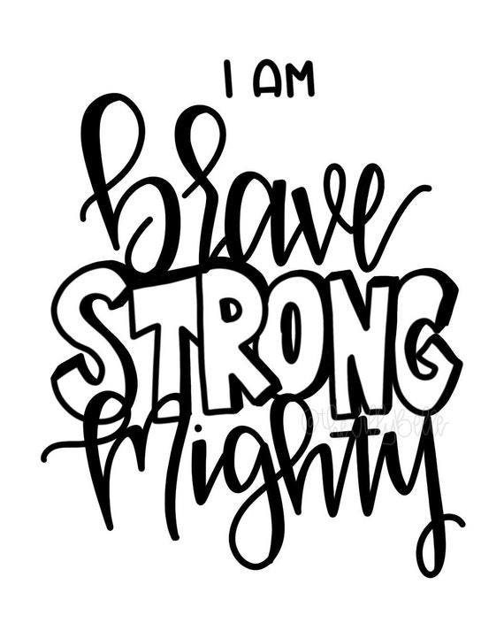 Be Brave Cardstock Print 8.5 x11