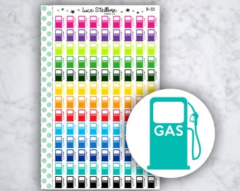 GAS PUMP Planner Stickers / GAS Planner Stickers / Gas Tracker / Fill Up Car Reminder / Gas Bill Due Reminder / Erin Condren / B-321