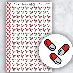 PILLS Planner Stickers / Pill Tracker Stickers / Medication Tracker Planner Stickers / Medication Reminder / Doctor&#39;s Appointment / B-88