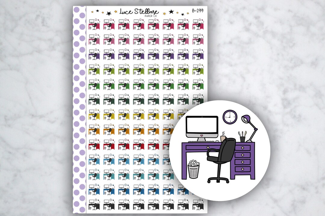 Workdesk Sticker WORK DESK Planner Stickers / Work Planner Stickers / B-299 - Etsy