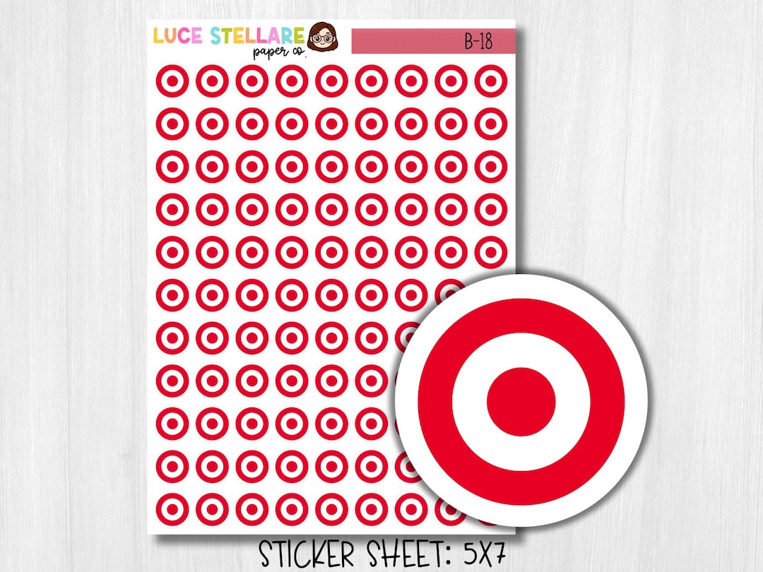 Word Target Sticker Target Icon Planner Stickers / Shopping Planner Stickers / B-18 - Etsy