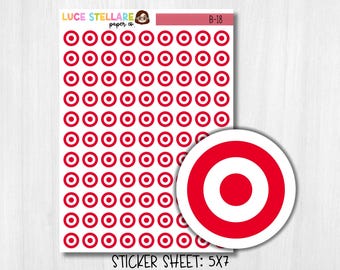 Target Icon Planner Stickers / Shopping Planner Stickers /  B-18