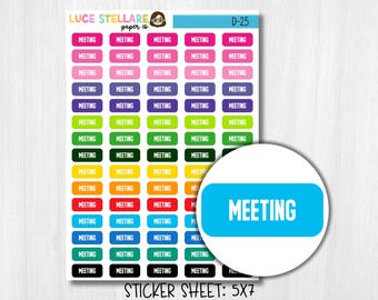 Meeting Tracker Planner Stickers / D-25