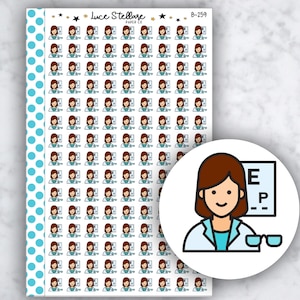 OPTOMETRIST plannerstickers / stickers doktersafspraaktracker / stickers oogafspraakherinnering / B-259