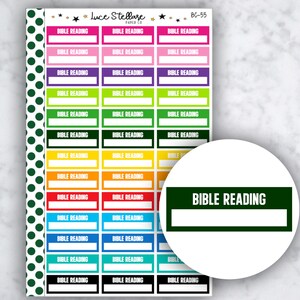 BIBLE READING Planner Stickers / Bible Planner Stickers /BC-55