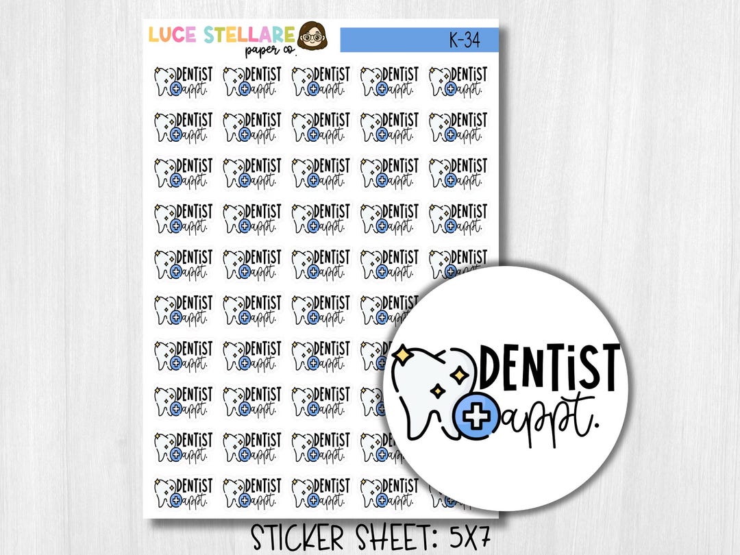 Dentist Appointment Planner Stickers / K-34 - Etsy