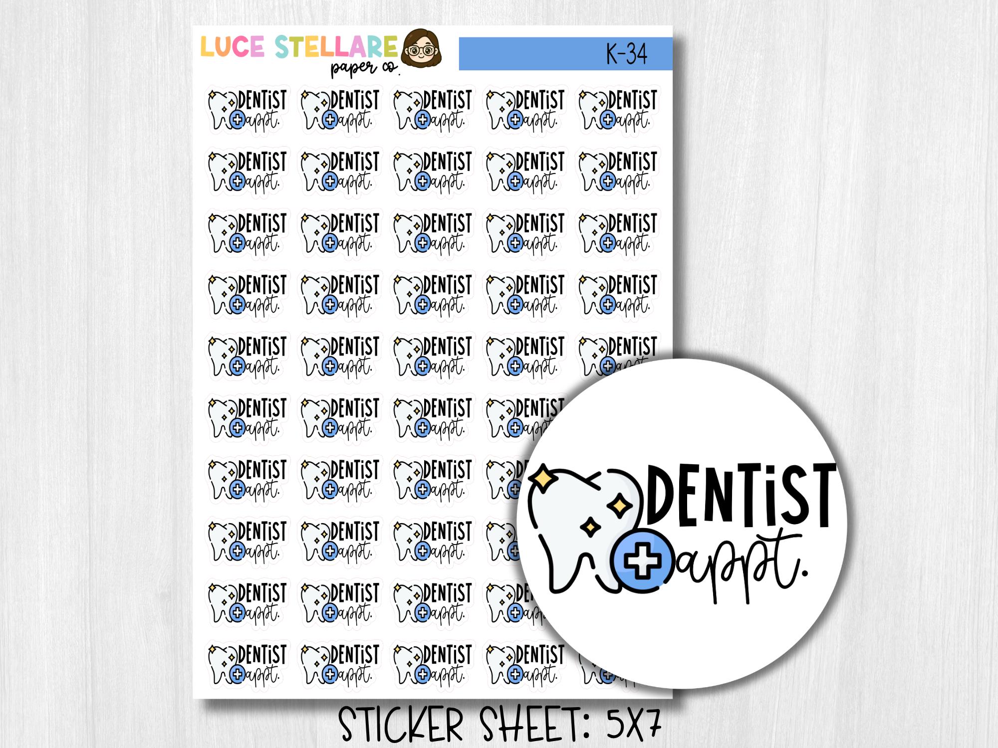 Dentist Appointment Planner Stickers / K-34 - Etsy