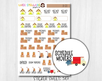 Moving Day Planner Stickers /  D-20