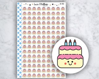 CAKE Planner Stickers / Birthday Planner Stickers / Birthday Reminder / Erin Condren Planner Stickers / Happy Planner Stickers / B-453