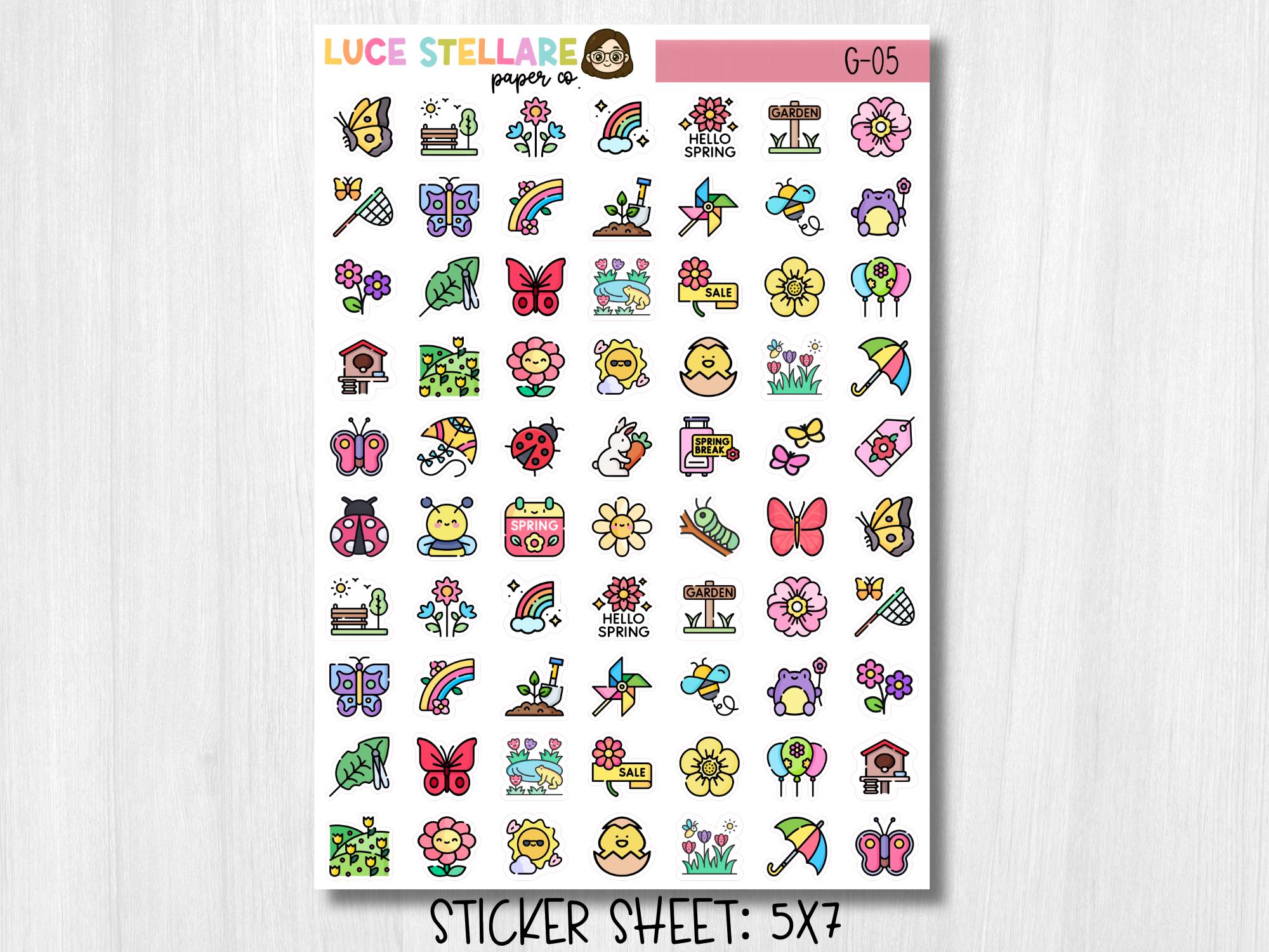 Spring Deco Planner Stickers / G-05 - Etsy
