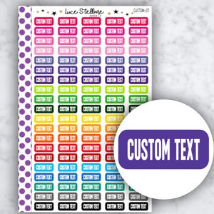 Custom  Boxes Planner Stickers / Custom Planner Stickers / Erin Condren Planner / Happy Planner Custom Text /Functional Stickers