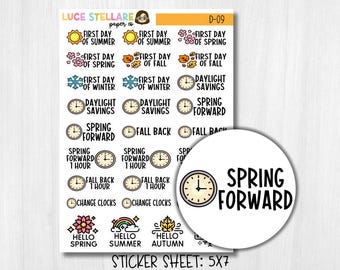 Stickers zomertijdplanner / D-09