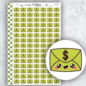 BARGELD-UMSCHLAG Planer Aufkleber / Zahltag Planner Aufkleber / Zahlschein Aufkleber / Rechnungsaufkleber / Spar-Planer Aufkleber /B-181