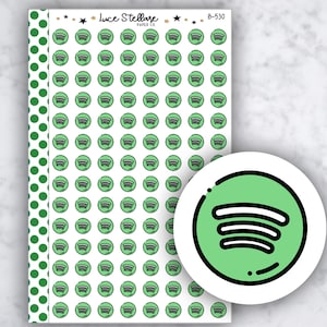 Adesivos para agenda do Spotify / Contas a pagar do Spotify / Lembrete de contas a pagar / B-530