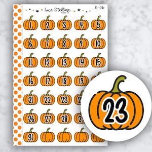 Pumpkin Date Covers Planner Stickers /E-06