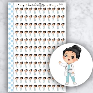 FEMALE DOCTOR Planner Stickers / Doctor Appointment Tracker Stickers / B-141