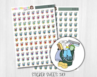 Cleaning Bucket Planner Stickers / B-89