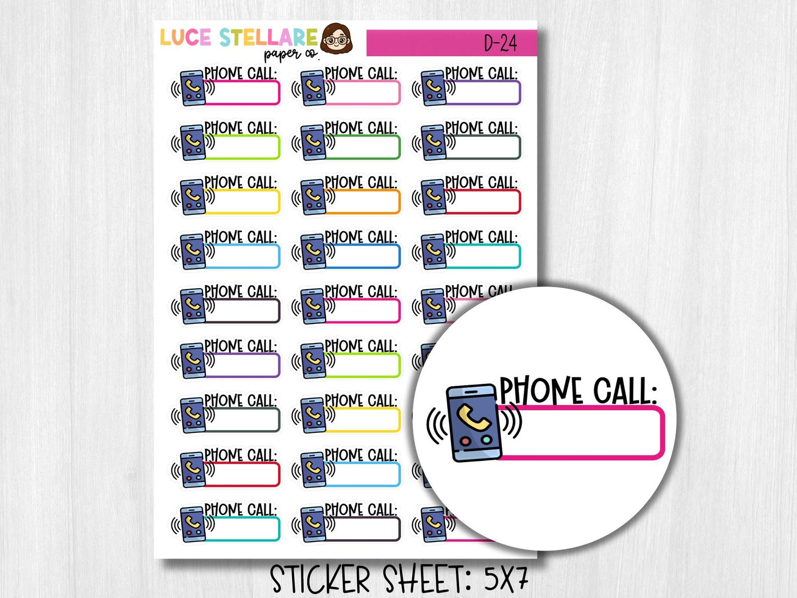 Phone Call Reminder Planner Stickers / D-24 - Etsy