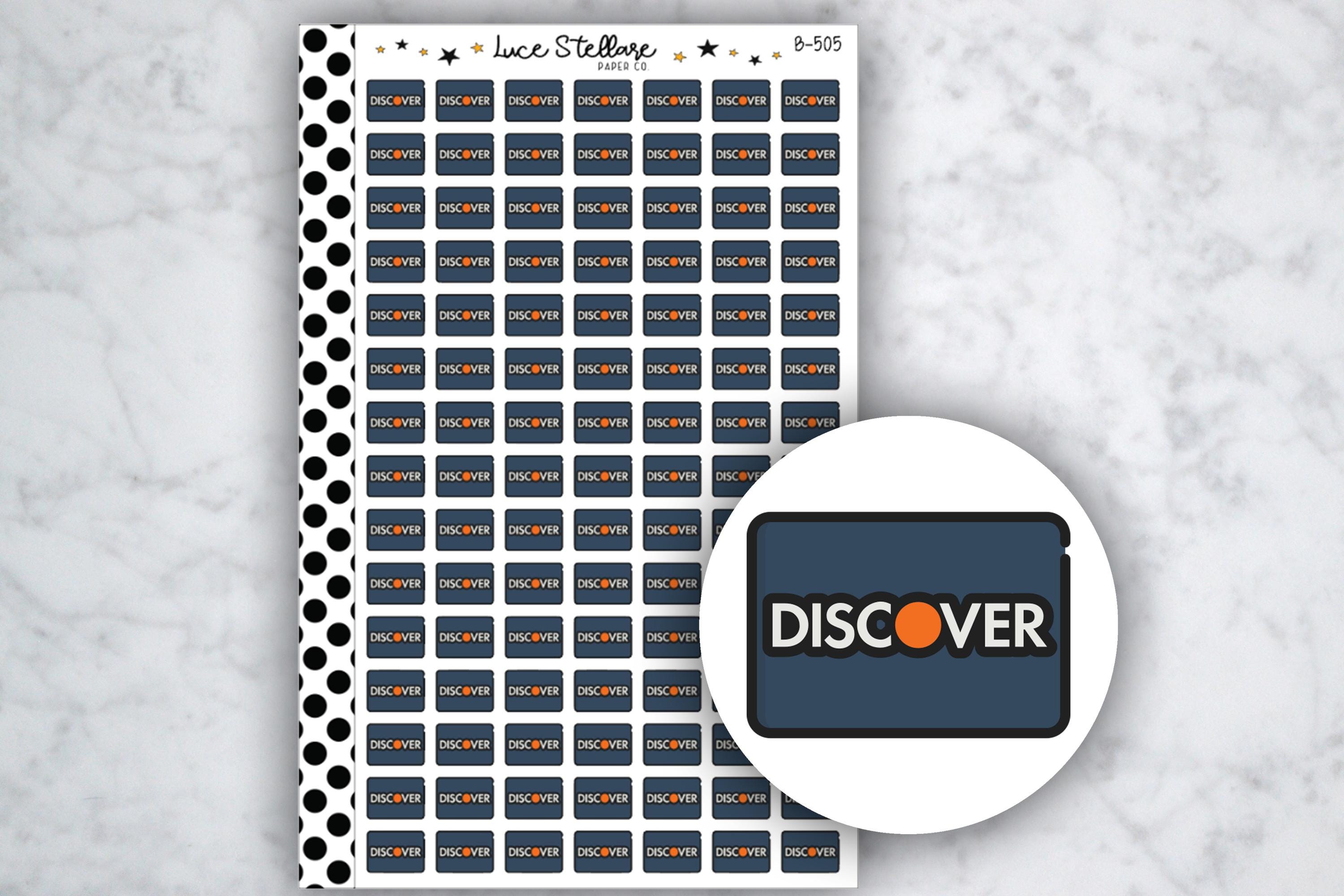 CREDIT CARD Bill Due Planner Stickers / Bill Due Stickers / Discover ...