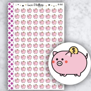 Naklejki PIGGY BANK Planner / Naklejki PayDay Planner / Naklejki Pay Bill / Naklejki Bill Due / Naklejki Savings Planner /B-363