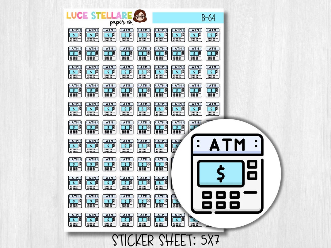ATM Machine Planner Stickers / B-64 - Etsy
