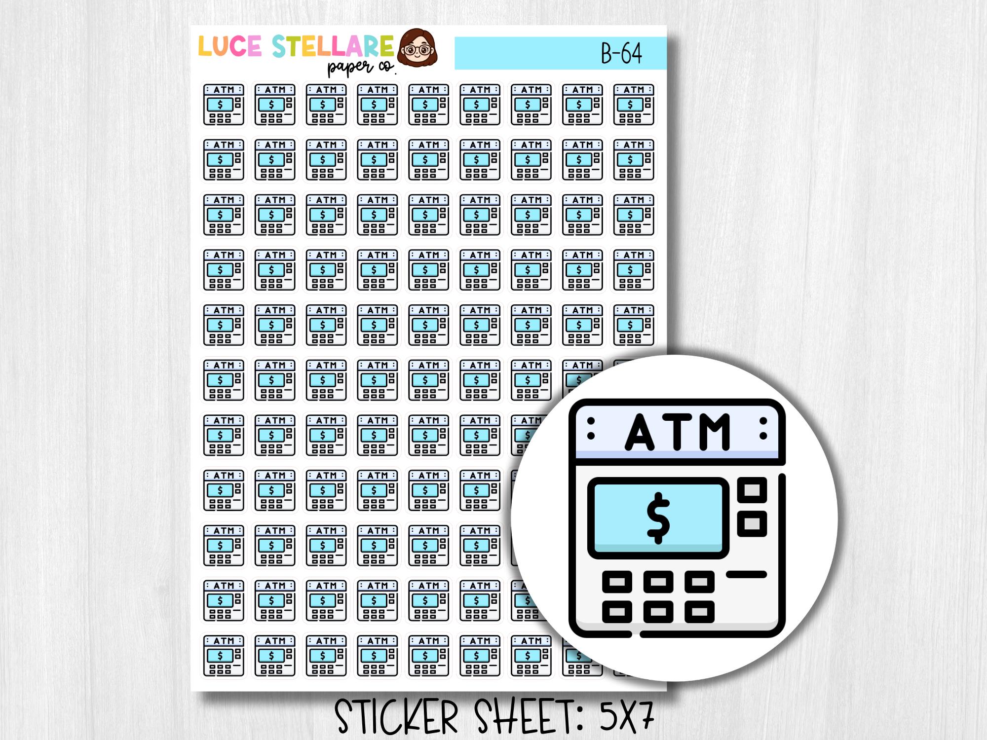 ATM Machine Planner Stickers / B-64 - Etsy