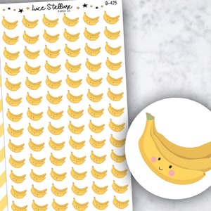 BANANEN Planner Sticker / Fruit Planner Stickers / Erin Condren Planner / Happy Planner Stickers / Functional Stickers / Icon Stickers/B-475