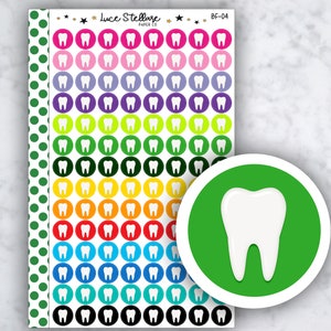Pegatinas del planificador de dientes / pegatinas del planificador del dentista / pegatinas de citas del dentista / recordatorio de citas / Erin Condren / Happy Planner/BF-04