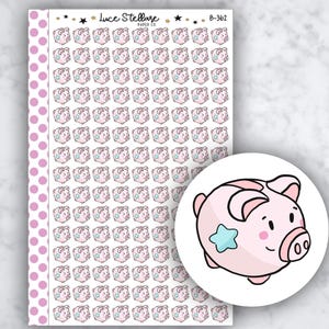 Naklejki PIGGY BANK Planner / Naklejki PayDay Planner / Naklejki Pay Bill / Naklejki Bill Due / Naklejki Savings Planner /B-362