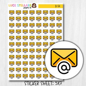 Emails Planner Stickers / Check Emails Planner Stickers / B-94