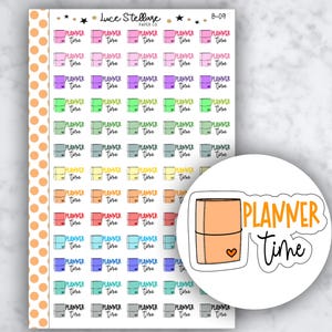 PLANNING TIME Planner Pegatinas/ Tiempo para planificar pegatinas del planificador / Pegatinas de recordatorio del plan / Erin Condren Planner/B-09