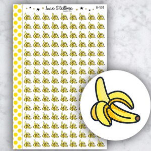 BANANA Planner Sticker / Obst Sticker / Erin Condren Planner / Happy Planner Sticker / Funktionale Sticker / Icon Sticker/B-508