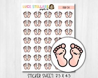 Stickers pedicureplanner / KW-34