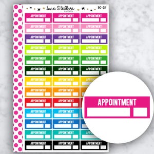 APPOINTMENT Quarter Boxes Planner Stickers /  BC-20