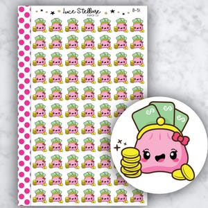 Naklejki planera COIN PURSE / Naklejki planera PayDay / Naklejki Pay Bill / Naklejki Bill Due / Naklejki Savings Planner /Erin Condren/B-51