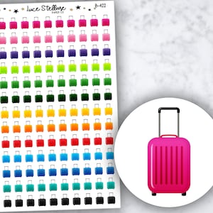 Pegatinas SUITCASE Planner / Pegatinas TRAVEL Planner / Pegatinas Travel Tracker / Pegatinas de recordatorio de vuelo / Erin Condren Planner / B-422
