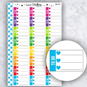 PARA HACER LISTA DE VERIFICACIÓN Pegatinas de Half Box Planner /Para hacer pegatinas de recordatorio/ Para hacer pegatinas/ Erin Condren Planner / Happy Planner Pegatinas / bc-44
