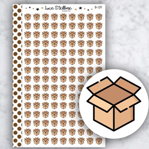Adesivos para planejadores BOXES / Adesivos para planejadores de caixas de remessa / Lembrete de casa de embalagem / Adesivos para planejadores de caixas de remessa / B-129