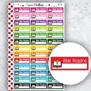 BIBLE READING Planner Stickers / Bible Planner Stickers /BP-01
