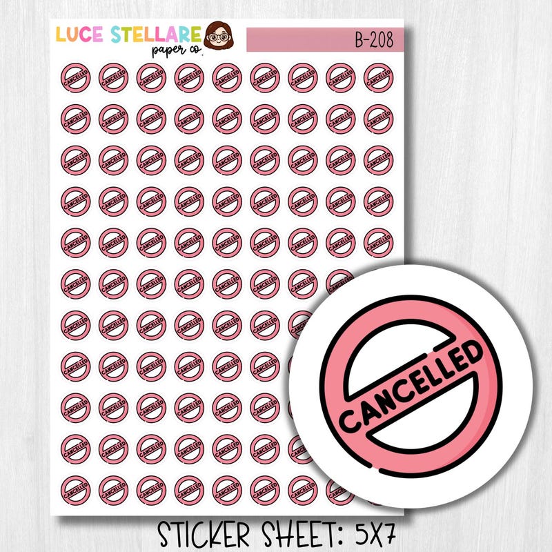 Cancelada Sticker Canceled Sign - Etsy