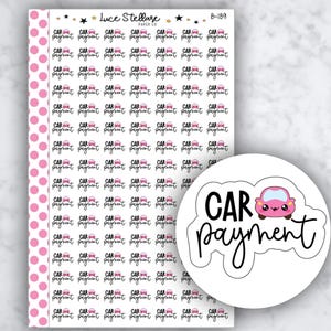 Autobetaling verschuldigde plannerstickers / stickers factuur verschuldigd / stickers budgetplanner / autoverzekering verschuldigde factuur/B-189