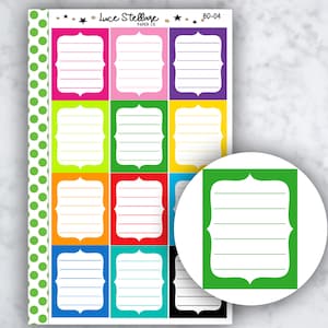 LINIERTE VOLLE BOXEN Planer Aufkleber / To Do Liste Planner Aufkleber / Erin Condren Planner / Happy Planner Stickers / bd-04