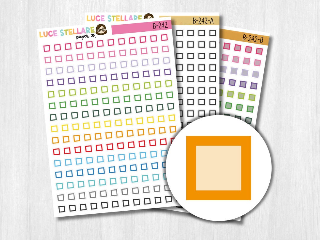 Single Checkbox Planner Stickers / B-242 - Etsy
