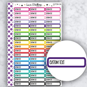 Adesivos personalizados para lembretes de compromissos / Adesivos personalizados para planejador de etiquetas / Planejador Erin Condren / Texto personalizado para planejador feliz